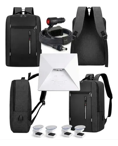 Kit Starlink + Mochila Valija + Cable Auto + Soporte Ventosa - Miniatura 2