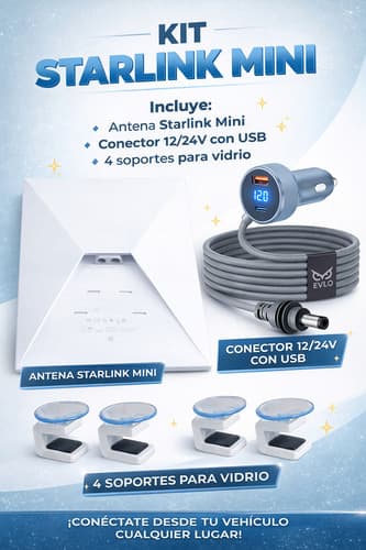 Starlink Mini Itinerante Soporte 4x4 Motorhome  Cable 12/24v - Miniatura 2