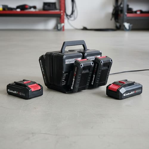 Cargador Cuadruple Fast Charger X4 Para Baterías Einhell - Miniatura 2