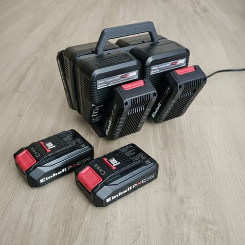 Cargador Cuadruple Fast Charger X4 Para Baterías Einhell - Miniatura 3
