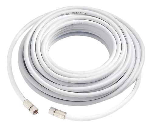 Coaxil Rg6 Armado 15 Metros Blanco Exterior Coaxial Calidad