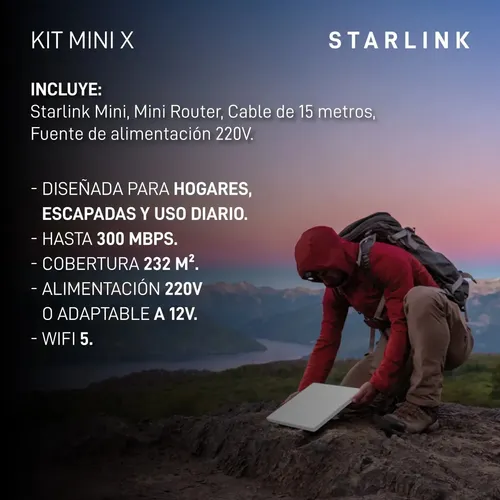 Kit De Internet Vía Satélite Starlink Mini X - Miniatura 7