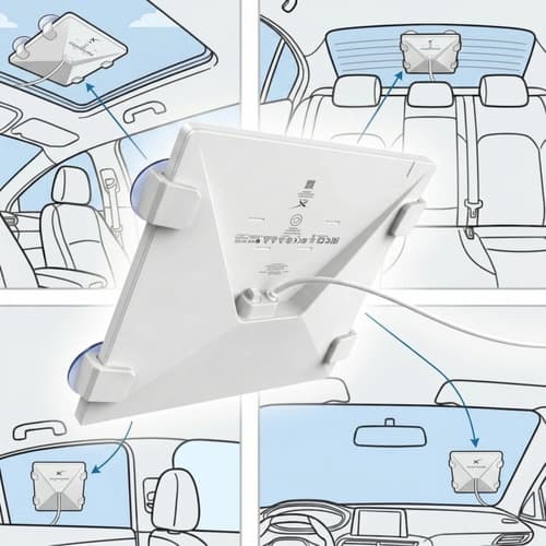 Soporte Starlink Evlo Vidrio Auto Ventosa Sopapa Parabrisa - Miniatura 2