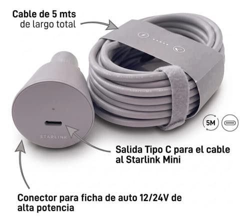 Antena Starlink Mini Satelital Kit Car 12/24v Auto Ventosas - Miniatura 2